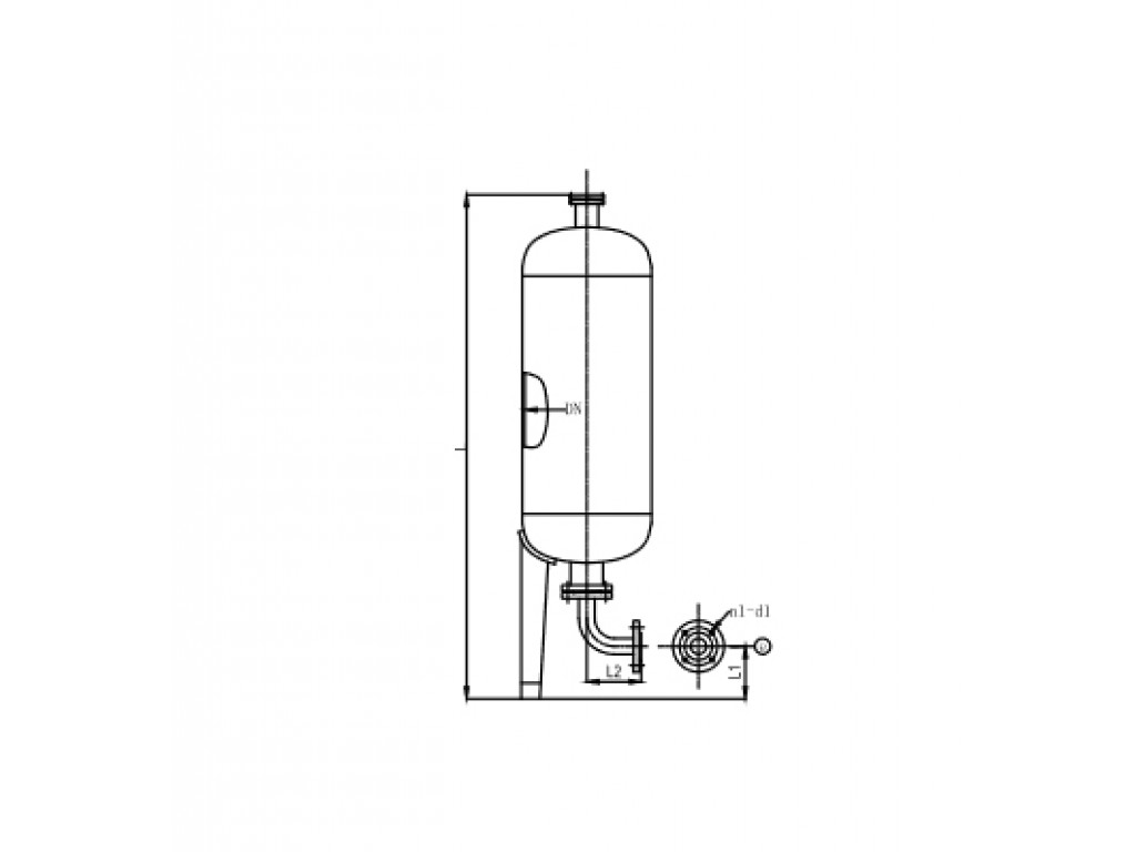 Vertical pump pressure tank U17-1400-16